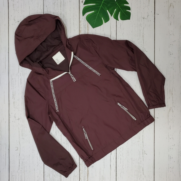 Zine Clothing Jackets & Blazers - Zine Zumiez Maroon Wind Breaker Jacket